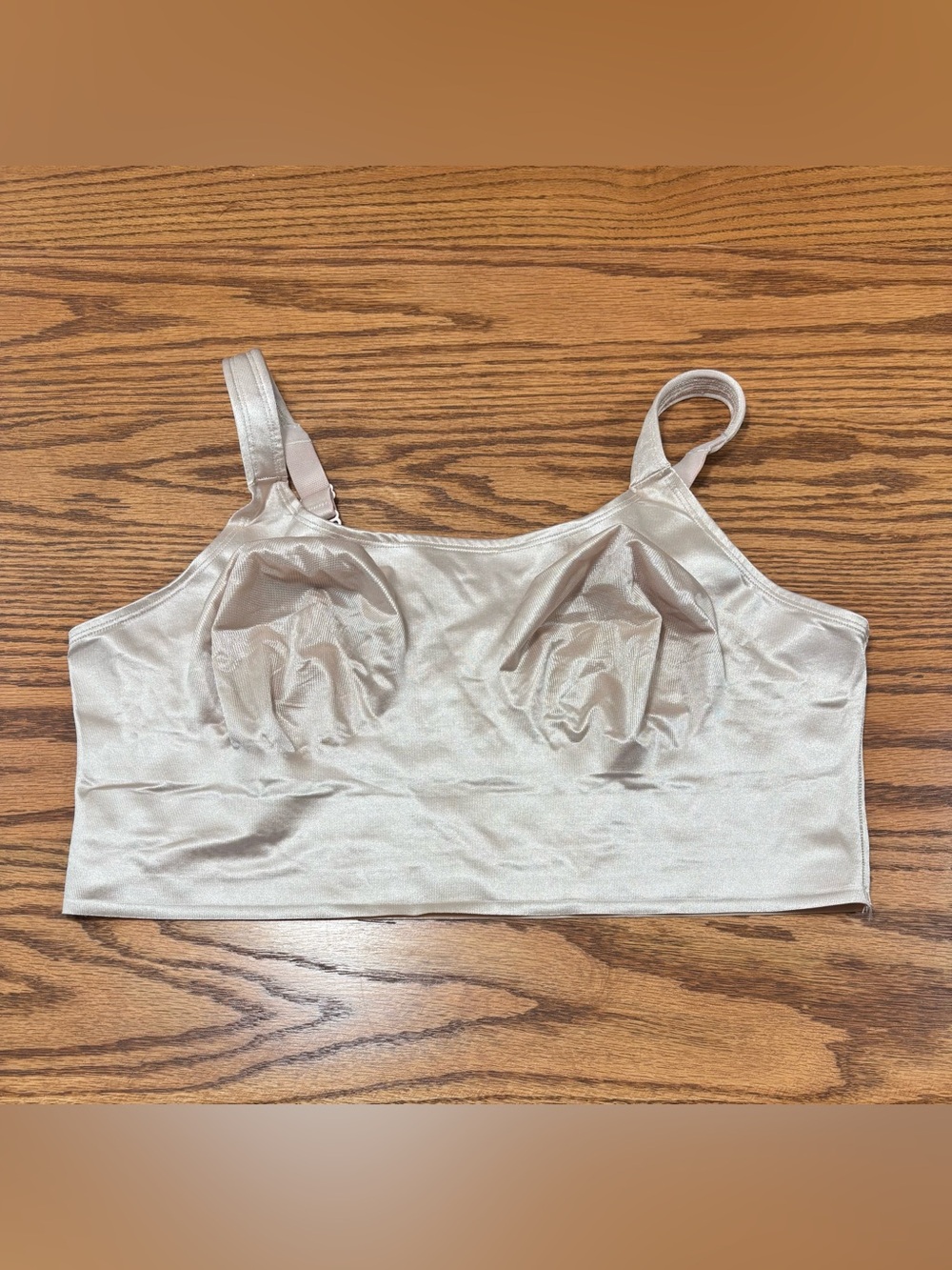 Ruby Ribbon 3029 Original Demiette Bra Size 44 Beige Nude Satiny Longline NWOT